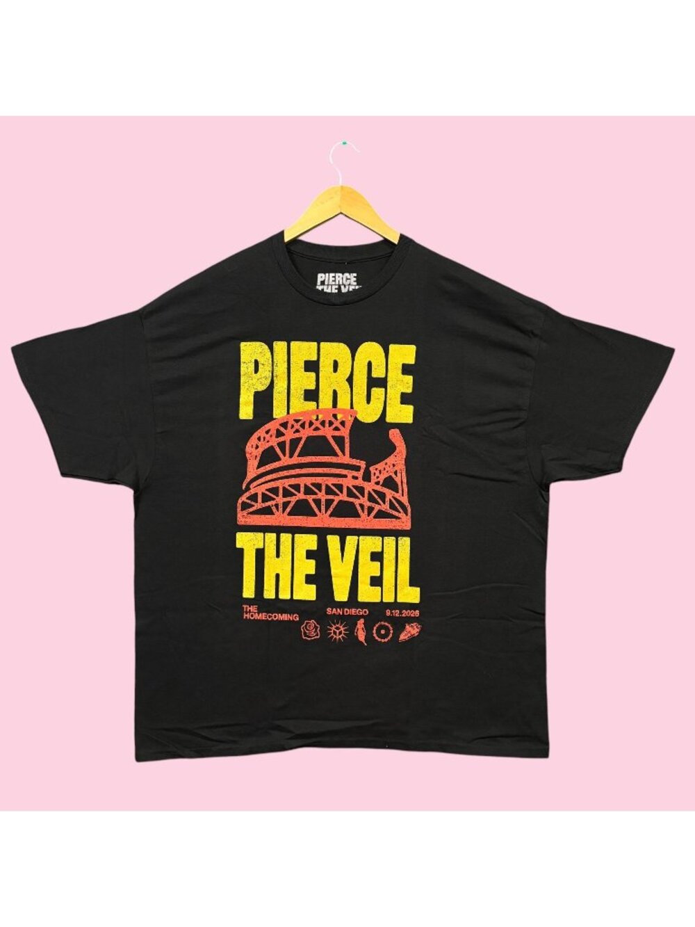 Pierce the Veil I Can't Hear You World Tour Rock Band Tee 2X